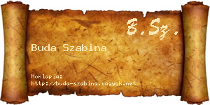 Buda Szabina névjegykártya