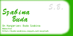 szabina buda business card